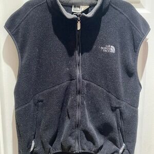 The North Face black fleece vest Size L